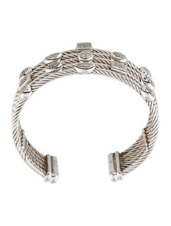 David Yurman Diamond Confetti 5 Row Cuff Bracelet