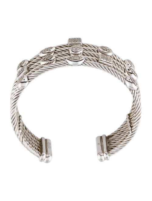 David Yurman Diamond Confetti 5 Row Cuff Bracelet