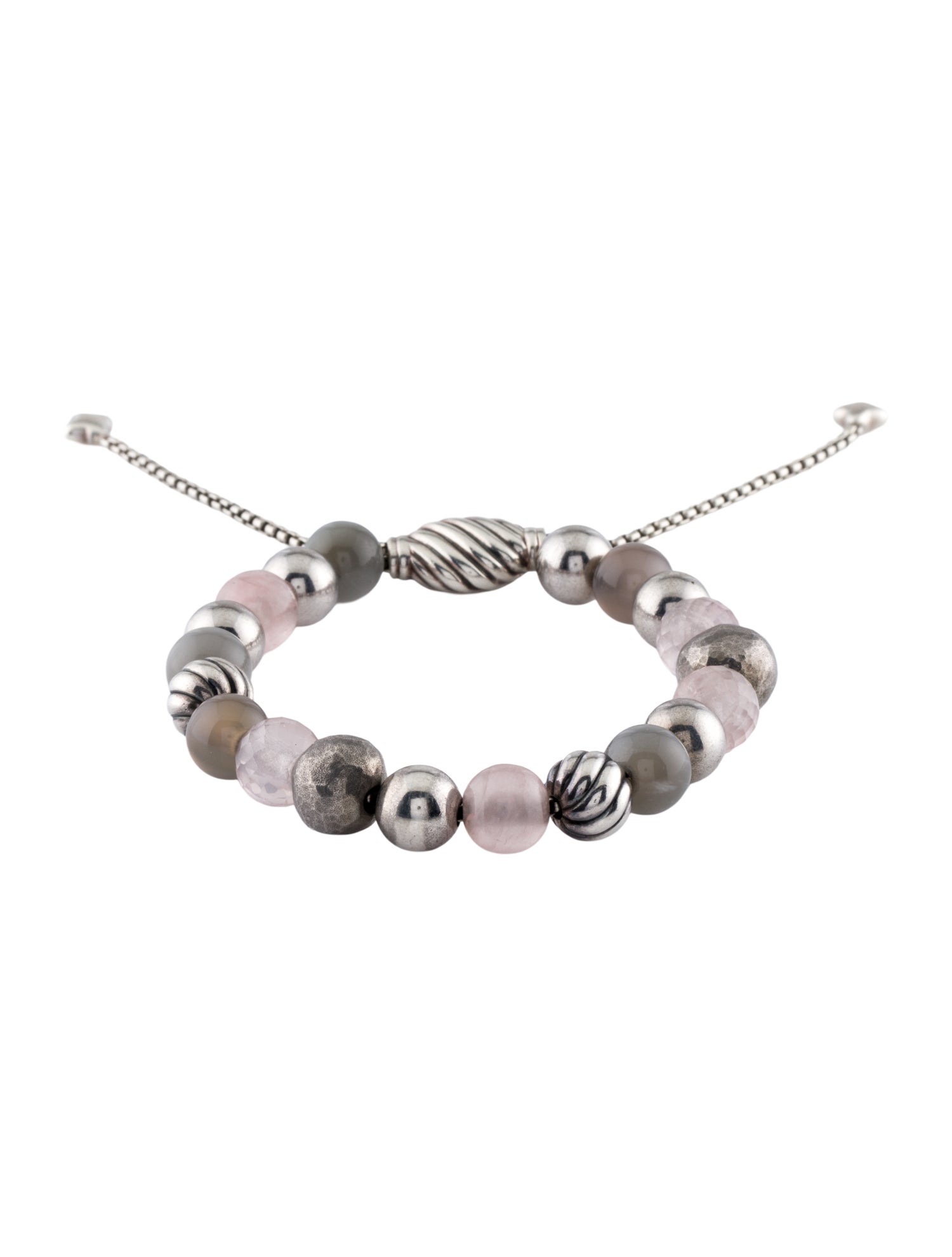 David Yurman Monstone & Rose Quartz Spiritual Beads Bracelet