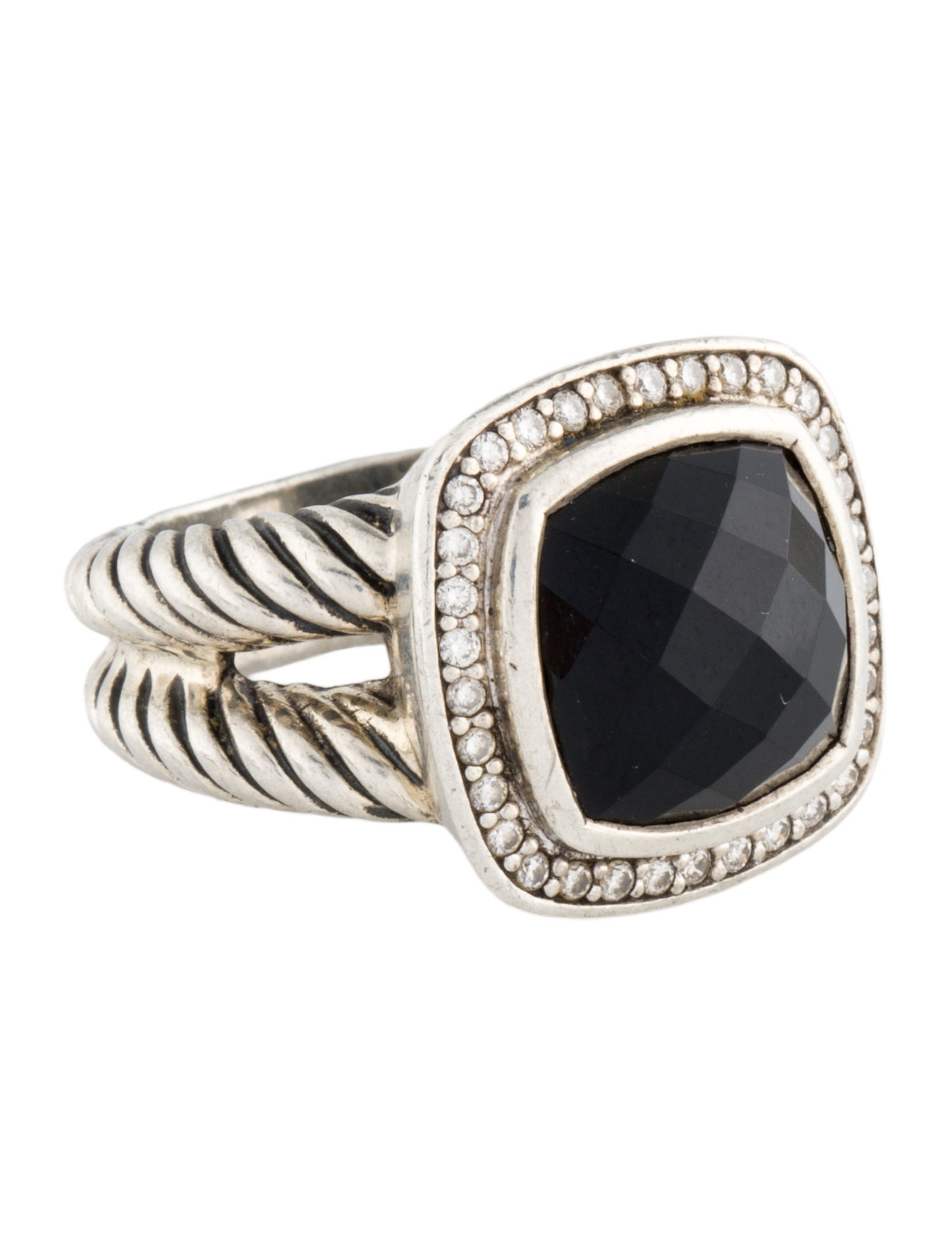 David Yurman Onyx & Diamond Albion Ring