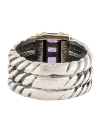 David Yurman Two-Tone Amethyst Cable Band
