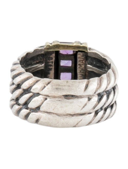 David Yurman Two-Tone Amethyst Cable Band