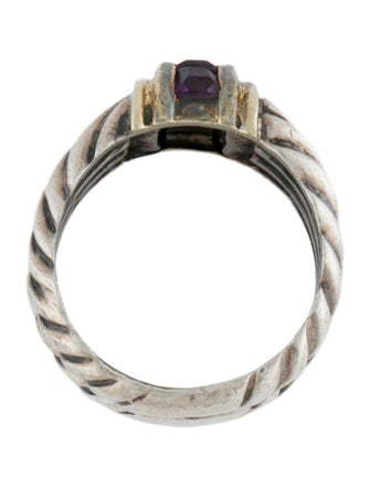 David Yurman Two-Tone Amethyst Cable Band