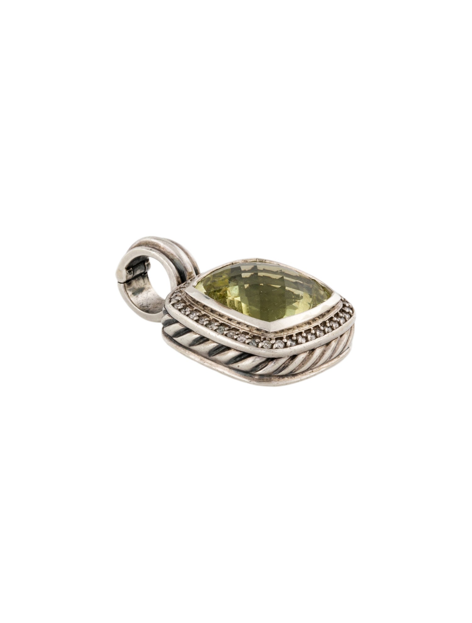 David Yurman Quartz & Diamond Albion Enhancer Pendant