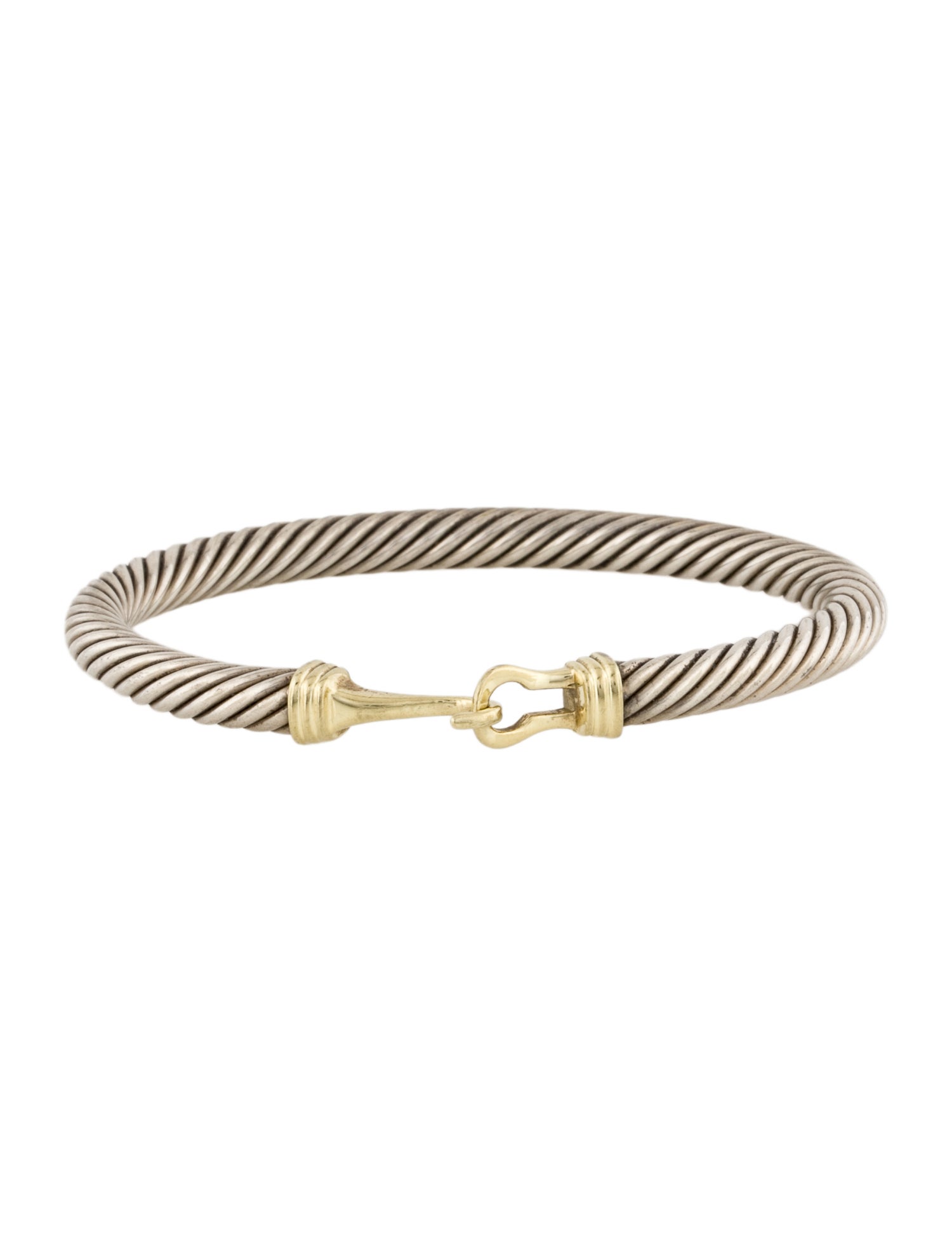 David Yurman Two-Tone Buckle Classic Cable Bracelet