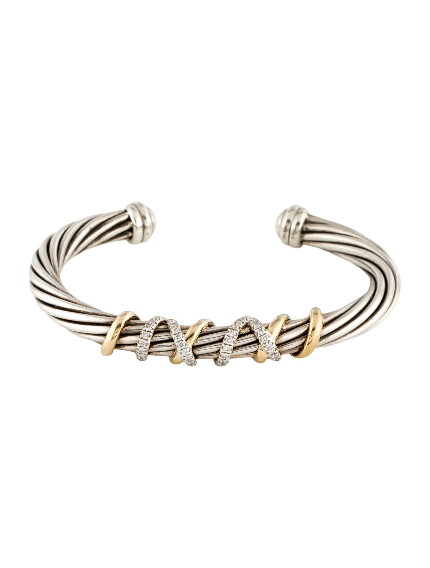 David Yurman Diamond Center Station Cuff
