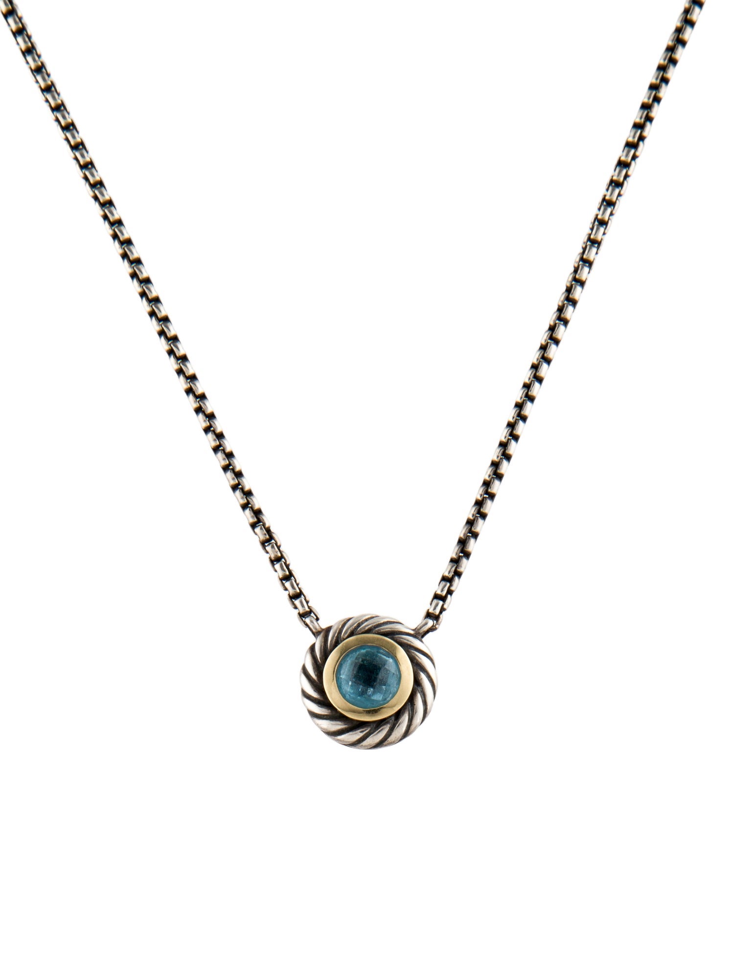 David Yurman Topaz Pendant Necklace