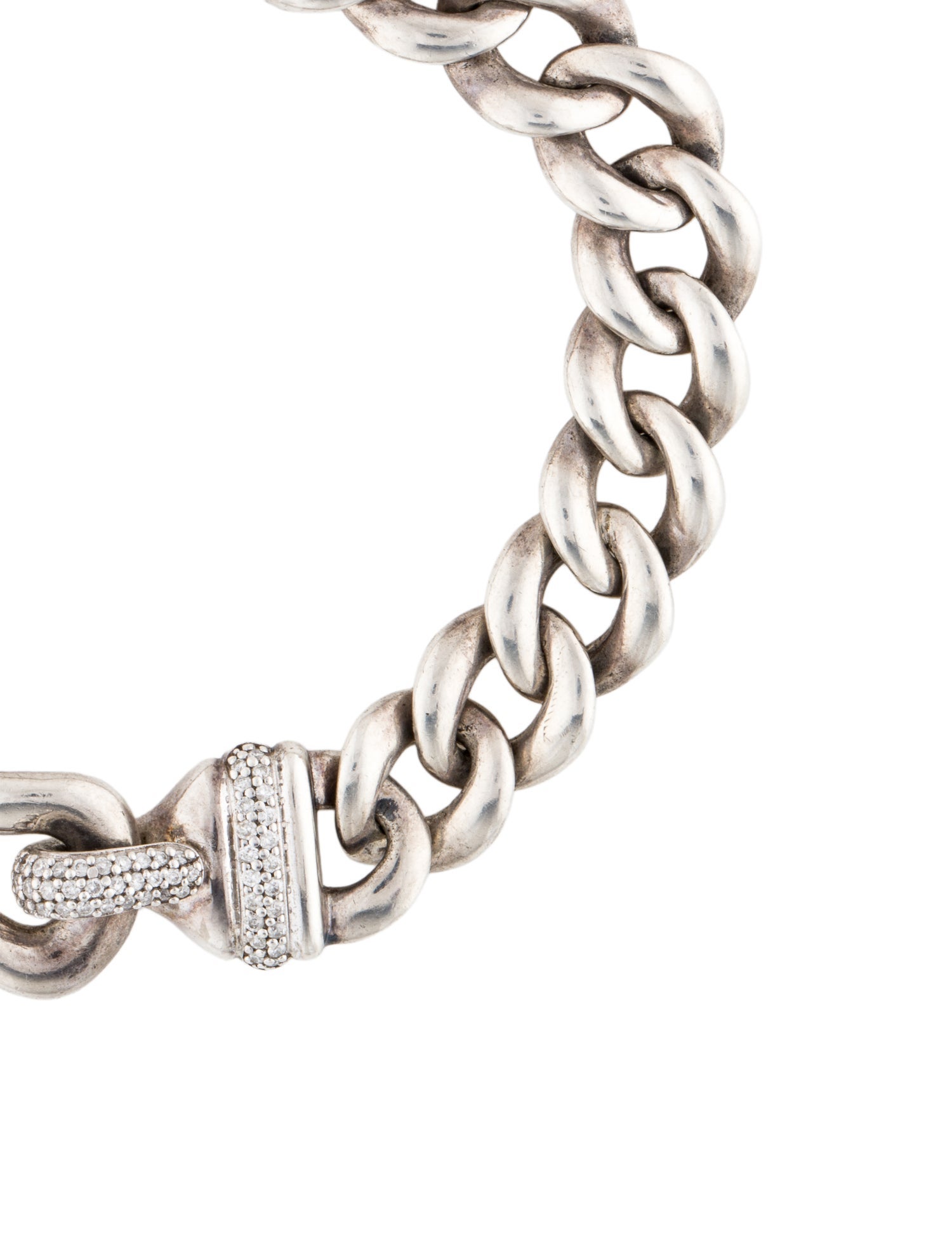 David Yurman Diamond Buckle Link Bracelet