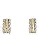 David Yurman Two-Tone Cable Collectibles Huggie Hoop Earrings