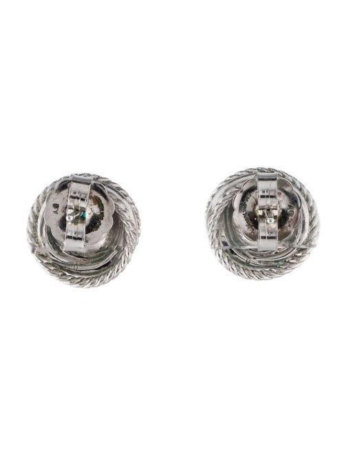 David Yurman Pearl & Diamond Crossover Studs