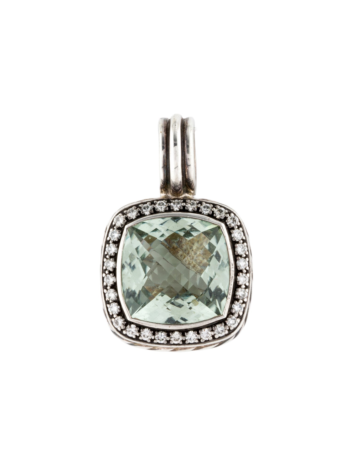 David Yurman Prasiolite & Diamond Moonlight Ice Enhancer Pendant