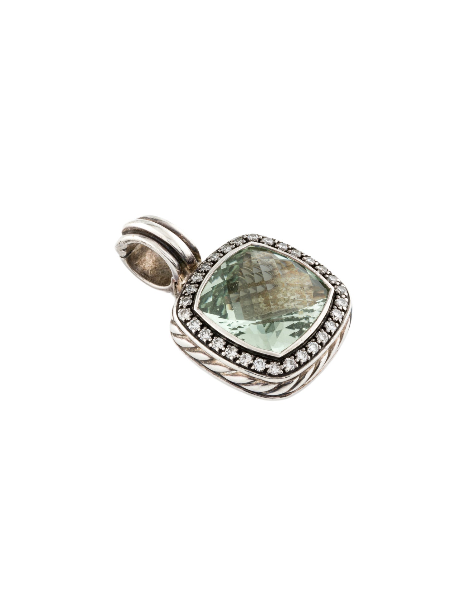 David Yurman Prasiolite & Diamond Moonlight Ice Enhancer Pendant