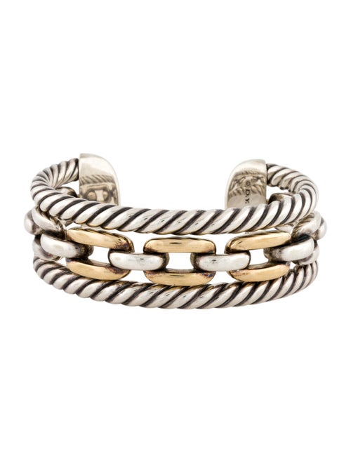 David Yurman Two-Tone Multi-Stack Cuff Bracelet