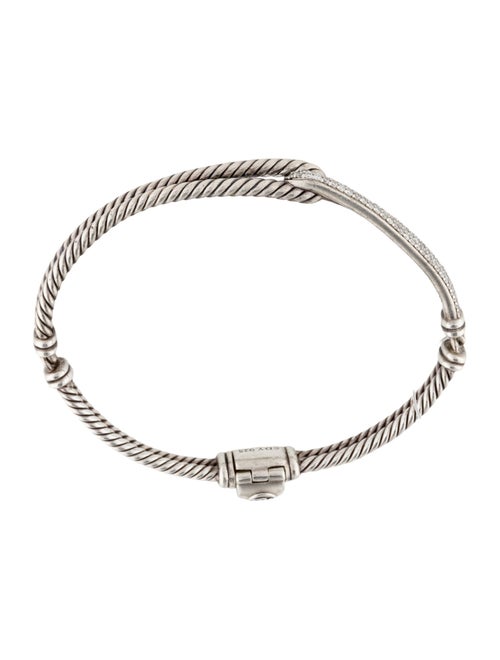 David Yurman Diamond Petite Pavé Labyrinth Single-Loop Bracelet