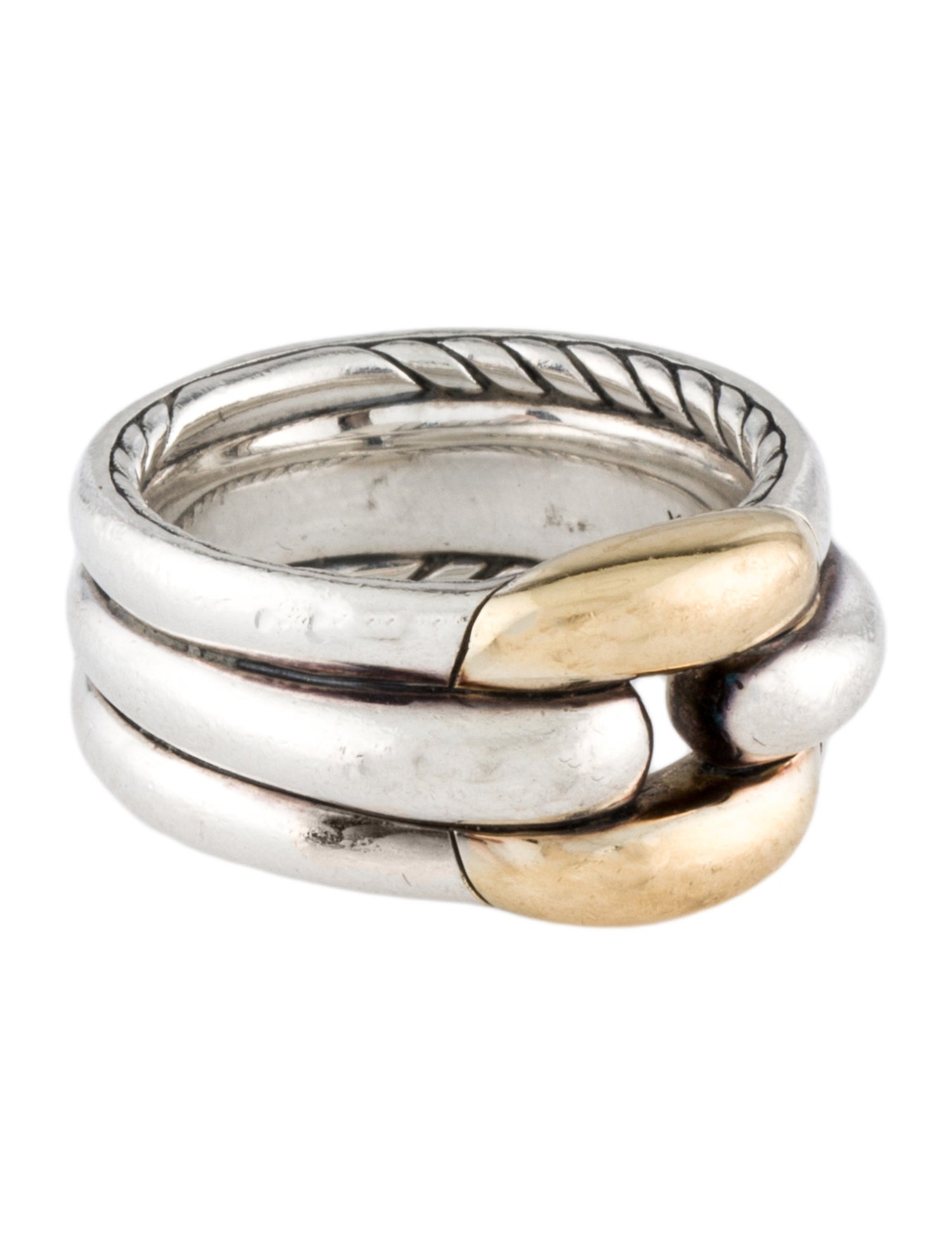 David Yurman Throughbred Cushion Link Ring