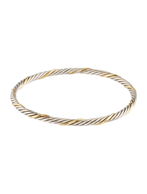 David Yurman Two-Tone Twisted Cable Bangle Bracelet