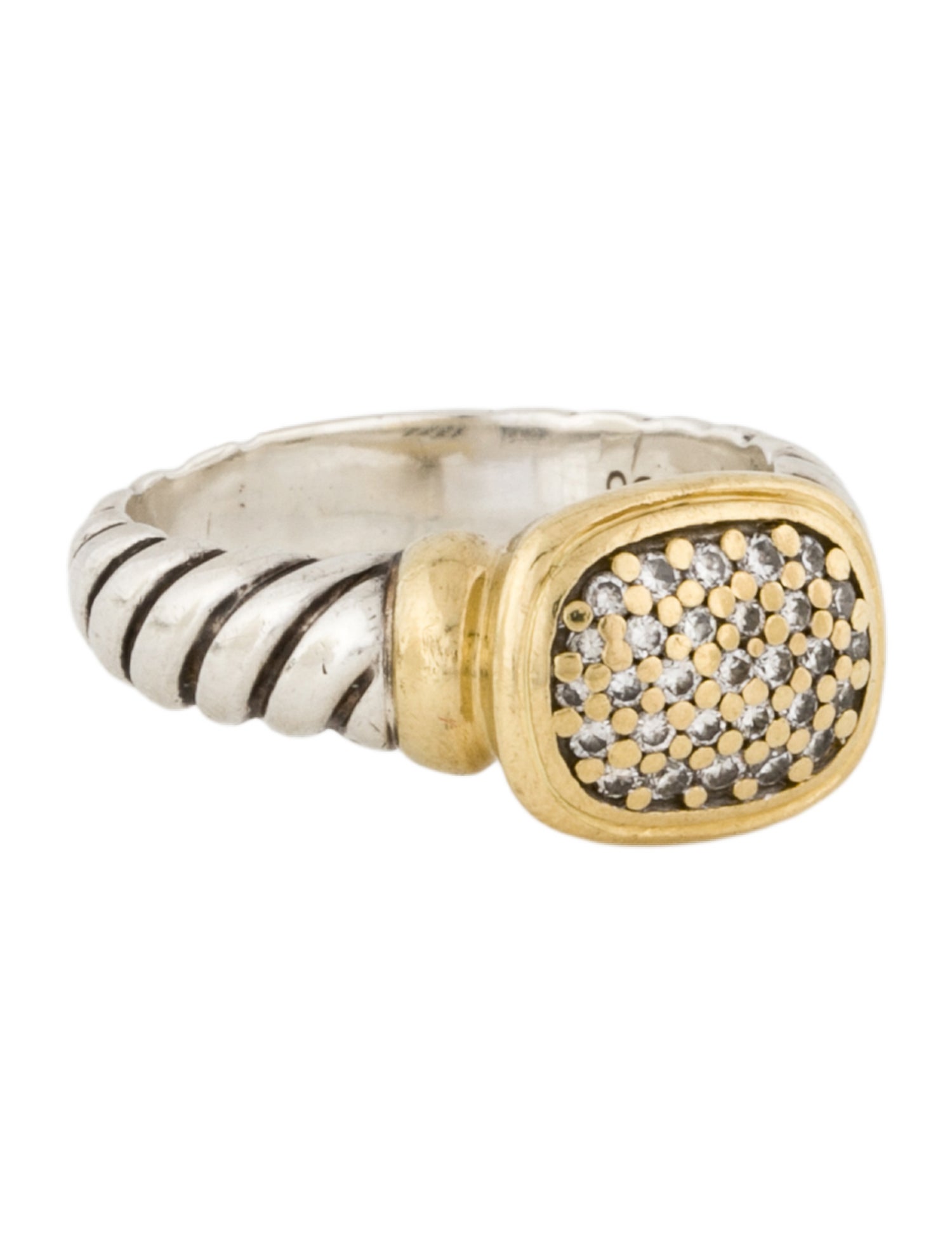 David Yurman Diamond Pave Noblesse Cocktail Ring