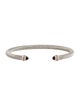 David Yurman Garnet & Diamond Cable Cuff Bracelet