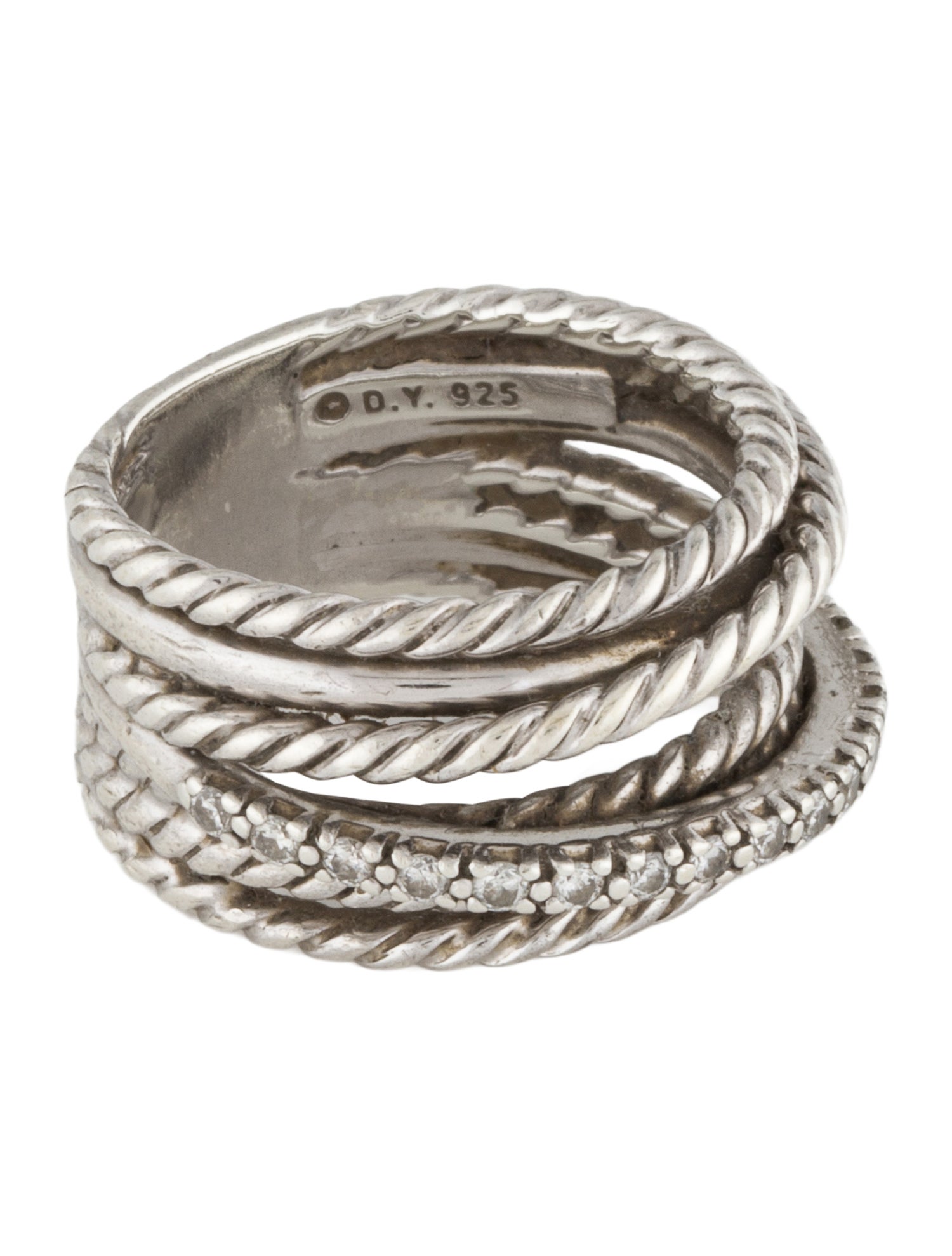 David Yurman Diamond Crossover Ring