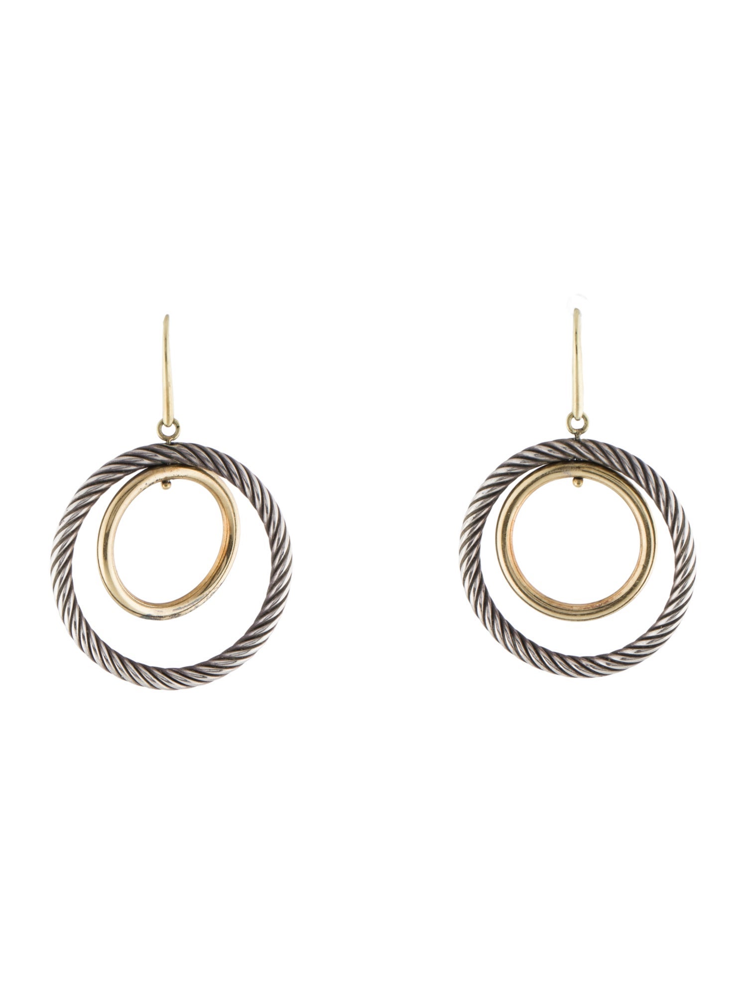 David Yurman Two-Tone Mobile Circle Earrings