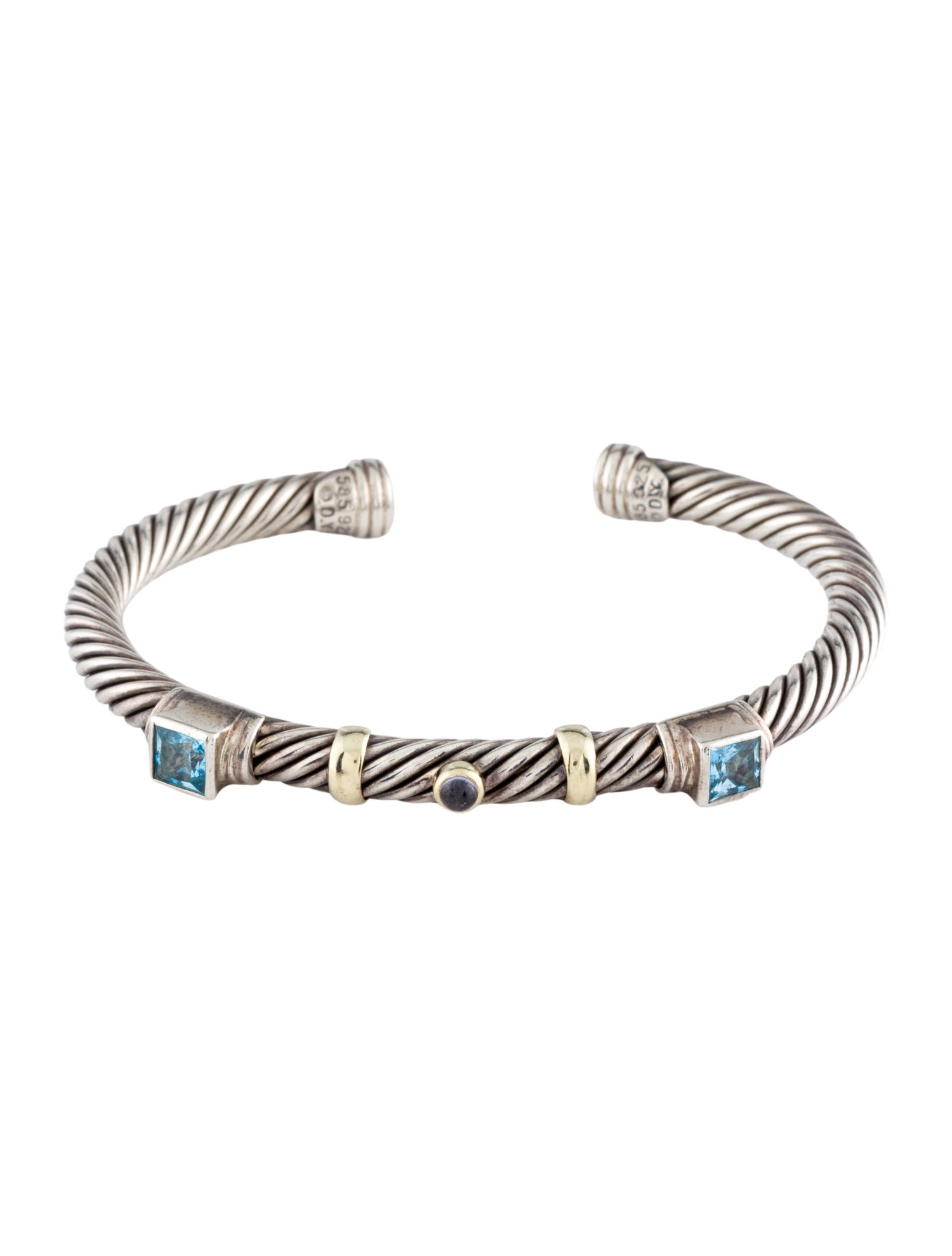 David Yurman Topaz & Iolite Cuff Bracelet