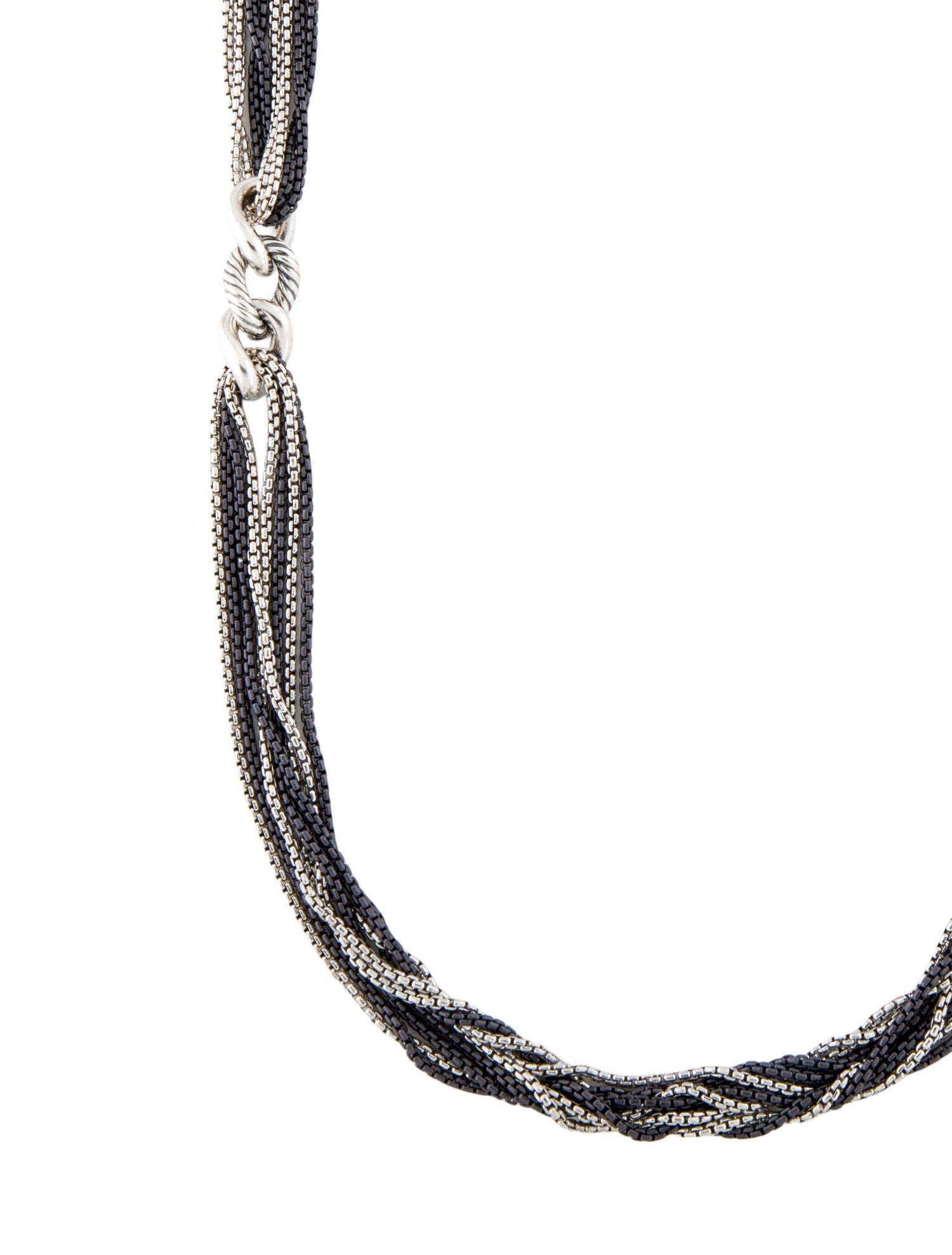 David Yurman Multi-Strand Cable Curb Link Necklace