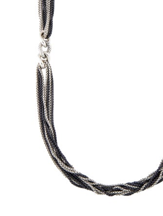 David Yurman Multi-Strand Cable Curb Link Necklace