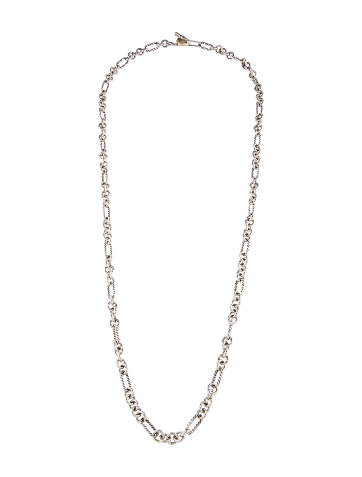 David Yurman Two-Tone Figaro Link Necklace