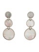 David Yurman Mother Of Pearl & Diamond Elements Drop Earrings
