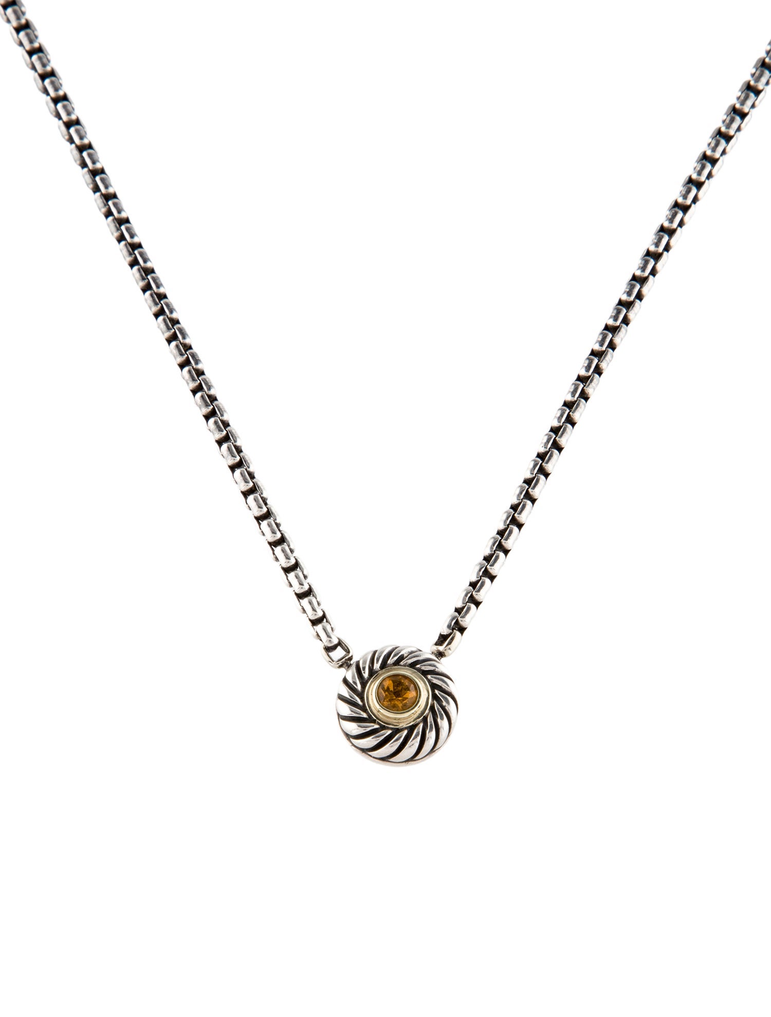 David Yurman Citrine Cookie Color Classics Pendant Necklace