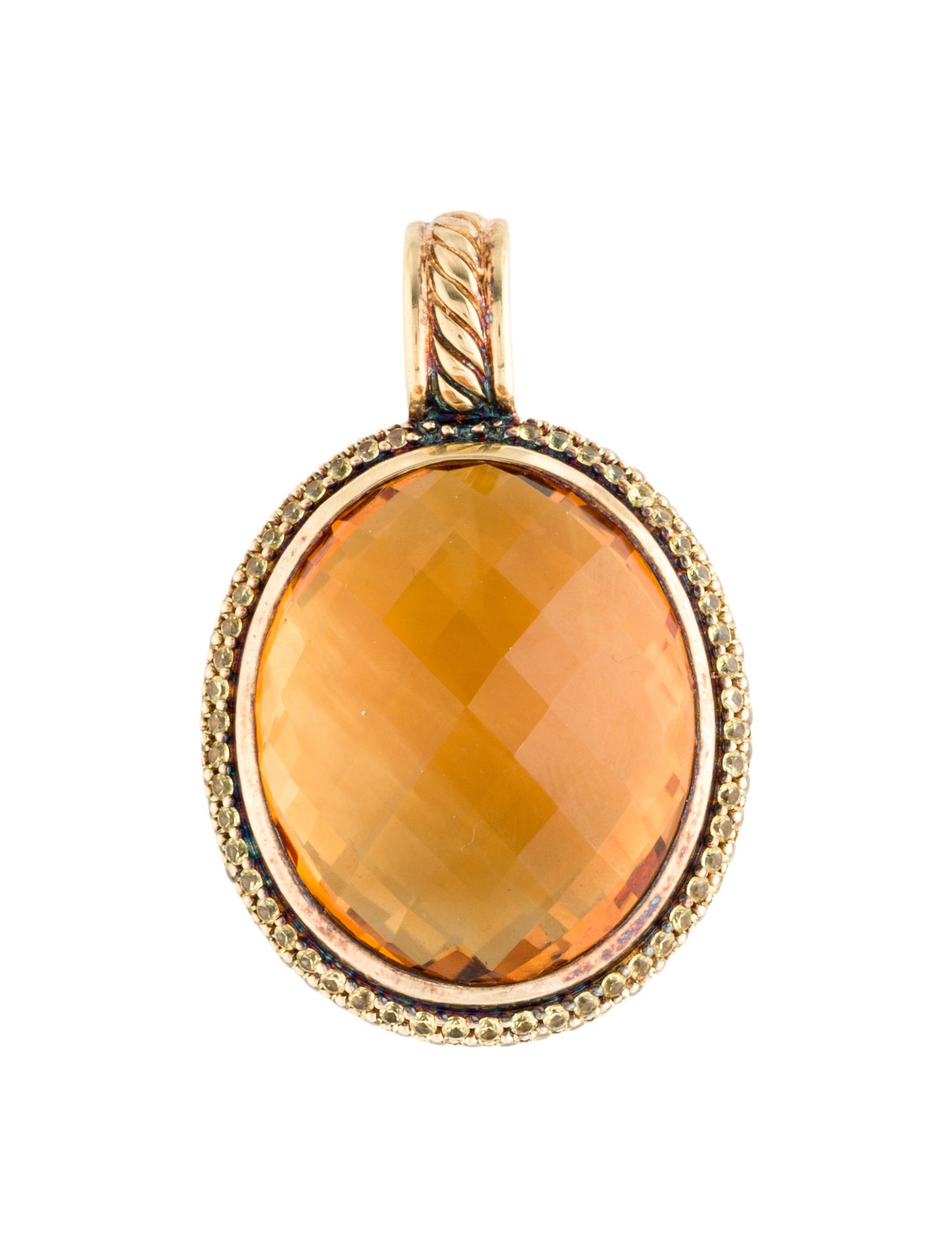 David Yurman Citrine & Sapphire Pendant