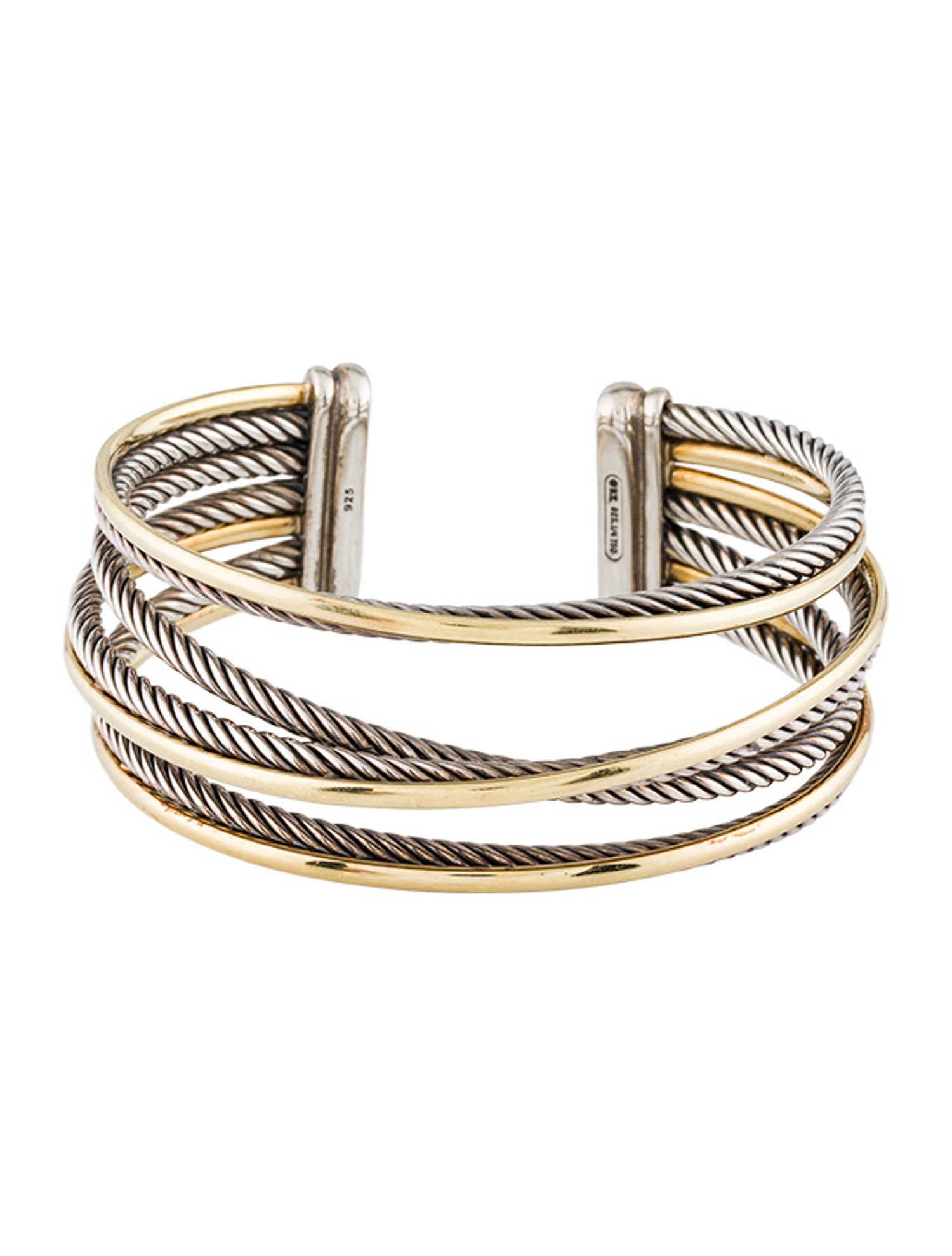 David Yurman Two-Tone Crossover Cuff Bracelet