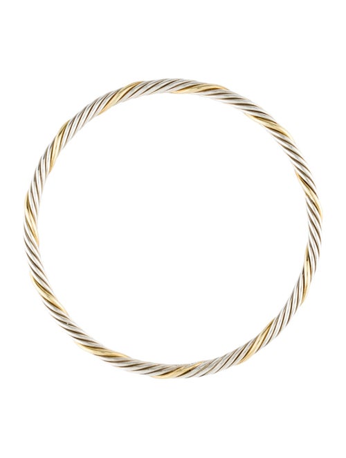 David Yurman Two-Tone Twisted Cable Bangle Bracelet
