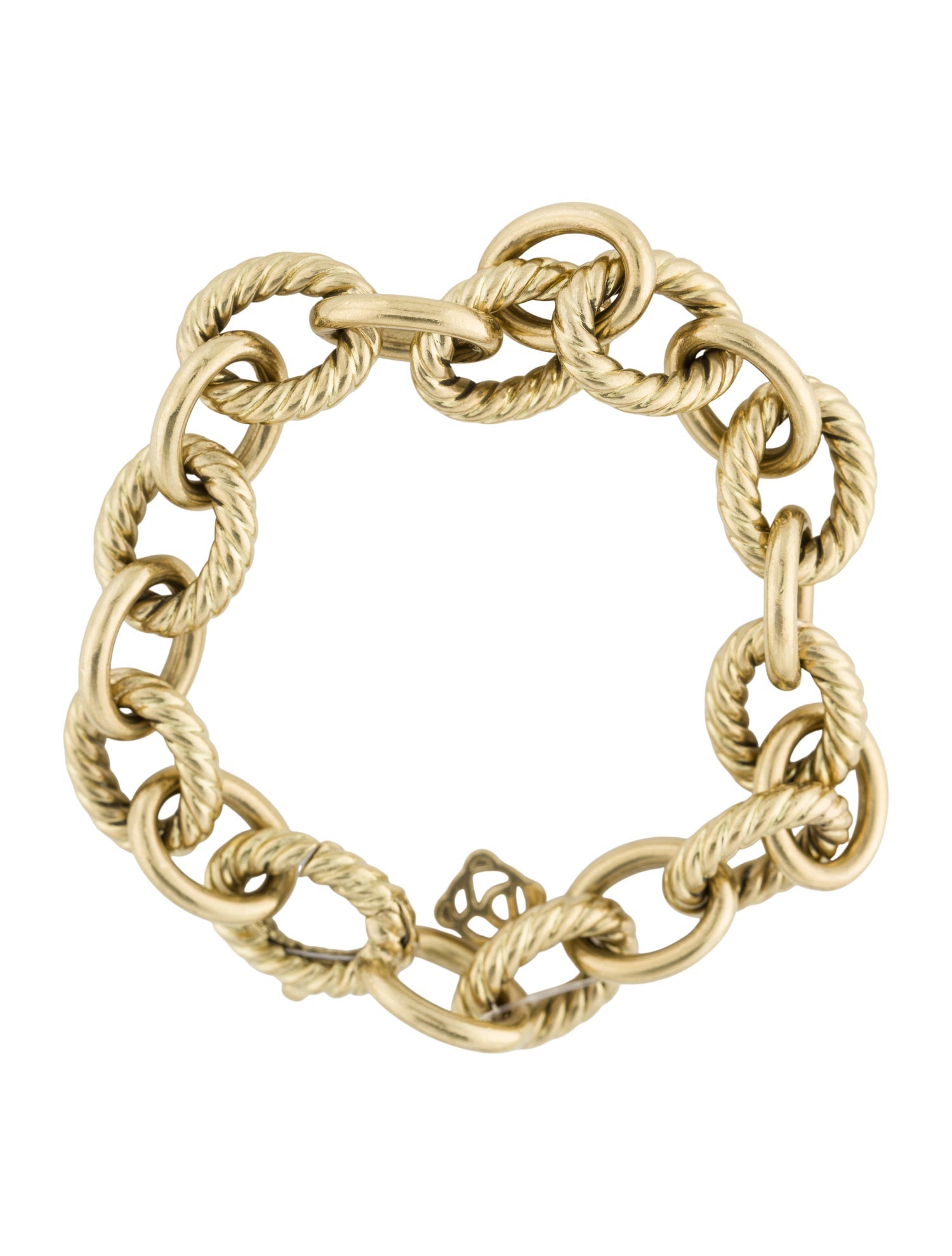 David Yurman 18K Oval Link Chain Bracelet