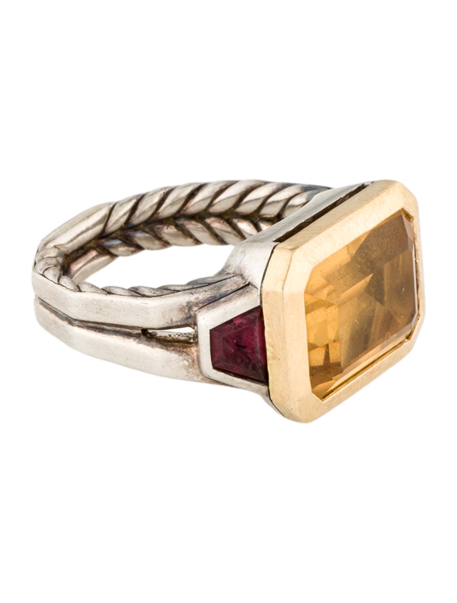David Yurman Citrine & Garnet Novella Ring