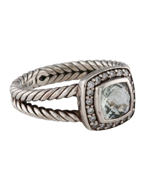 David Yurman Prasiolite & Diamond Petite Albion Ring