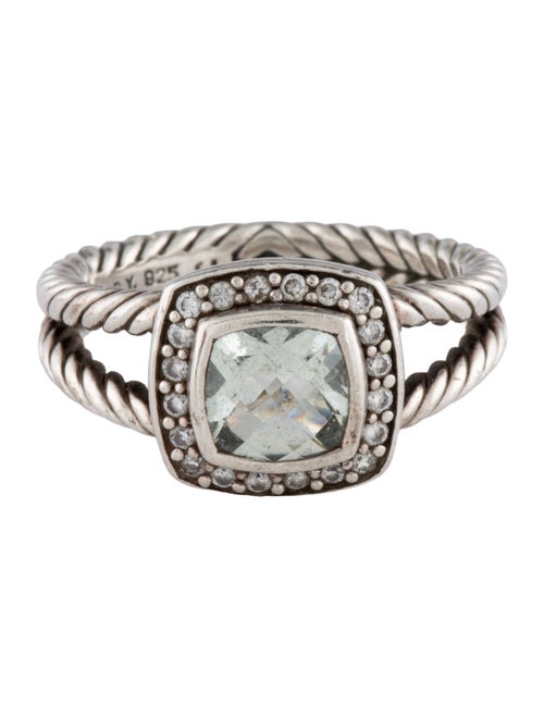 David Yurman Prasiolite & Diamond Petite Albion Ring