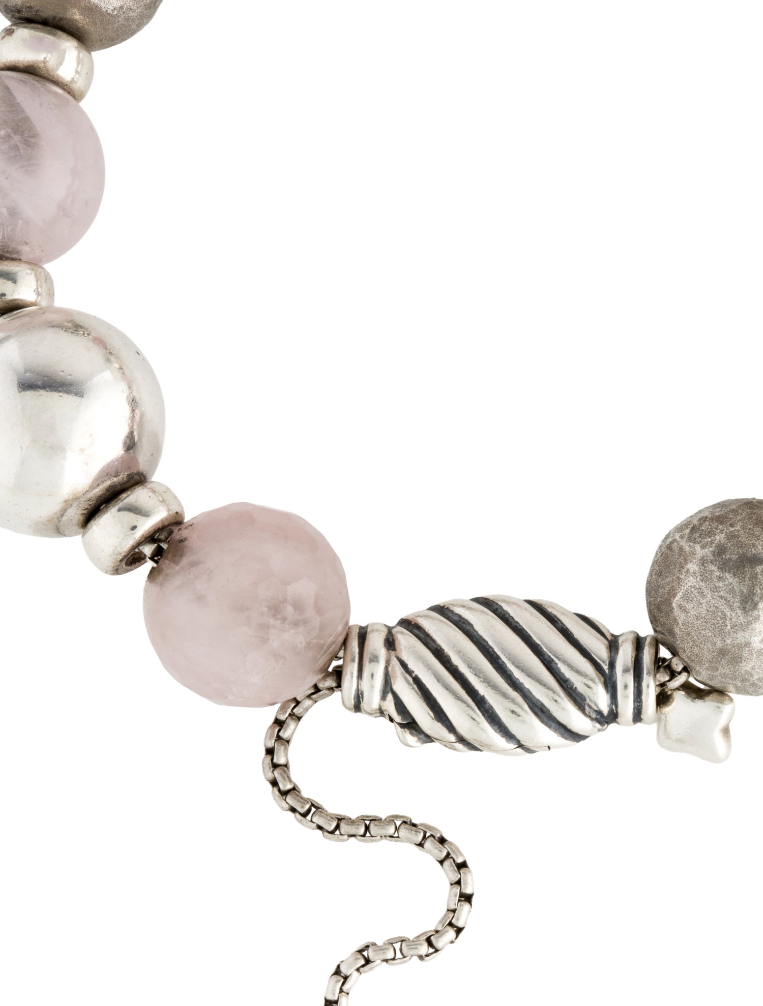 David Yurman Rose Quartz Elements Bead Bracelet