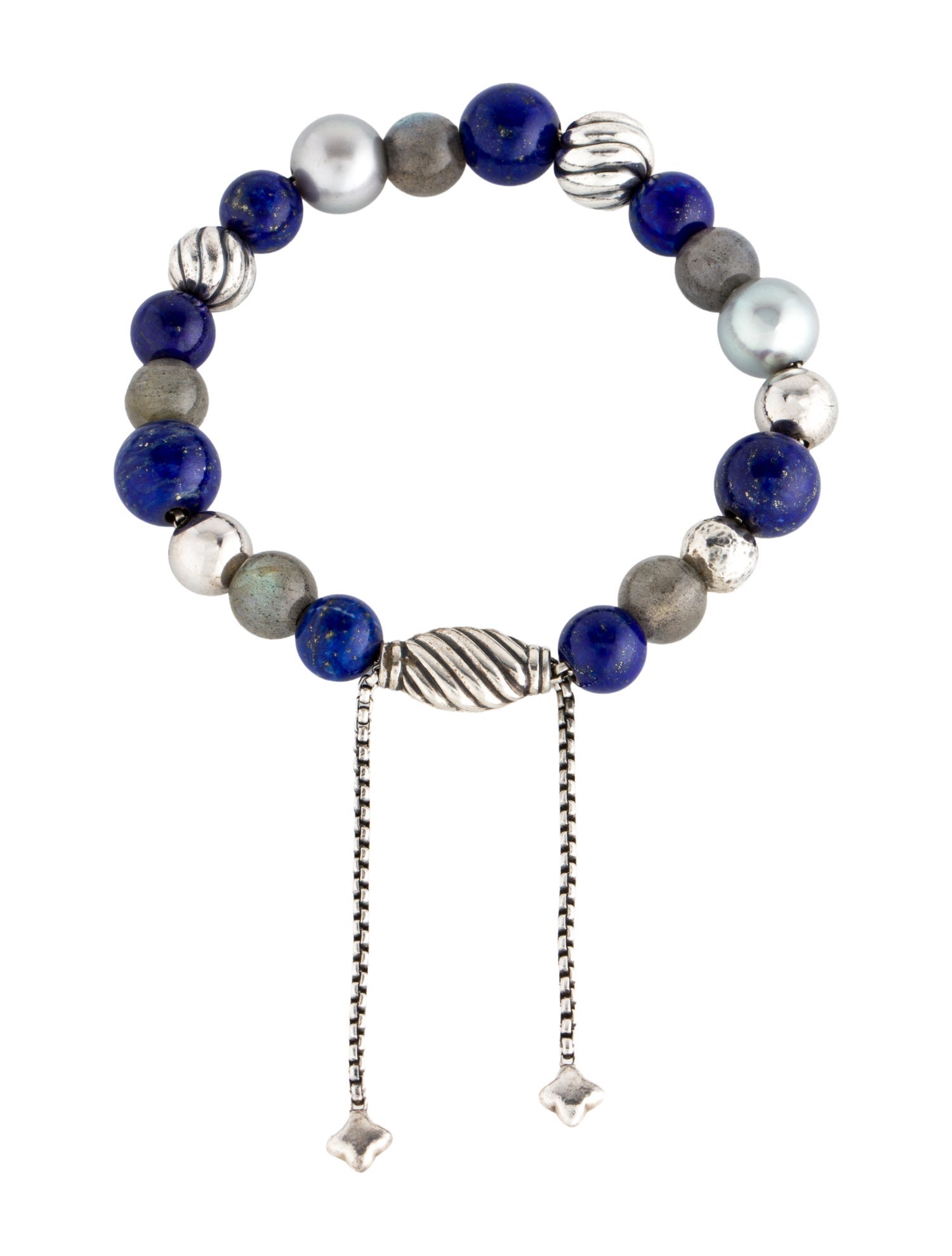 David Yurman Pearl, Lapis Lazuli & Labradorite Spiritual Bead Bracelet