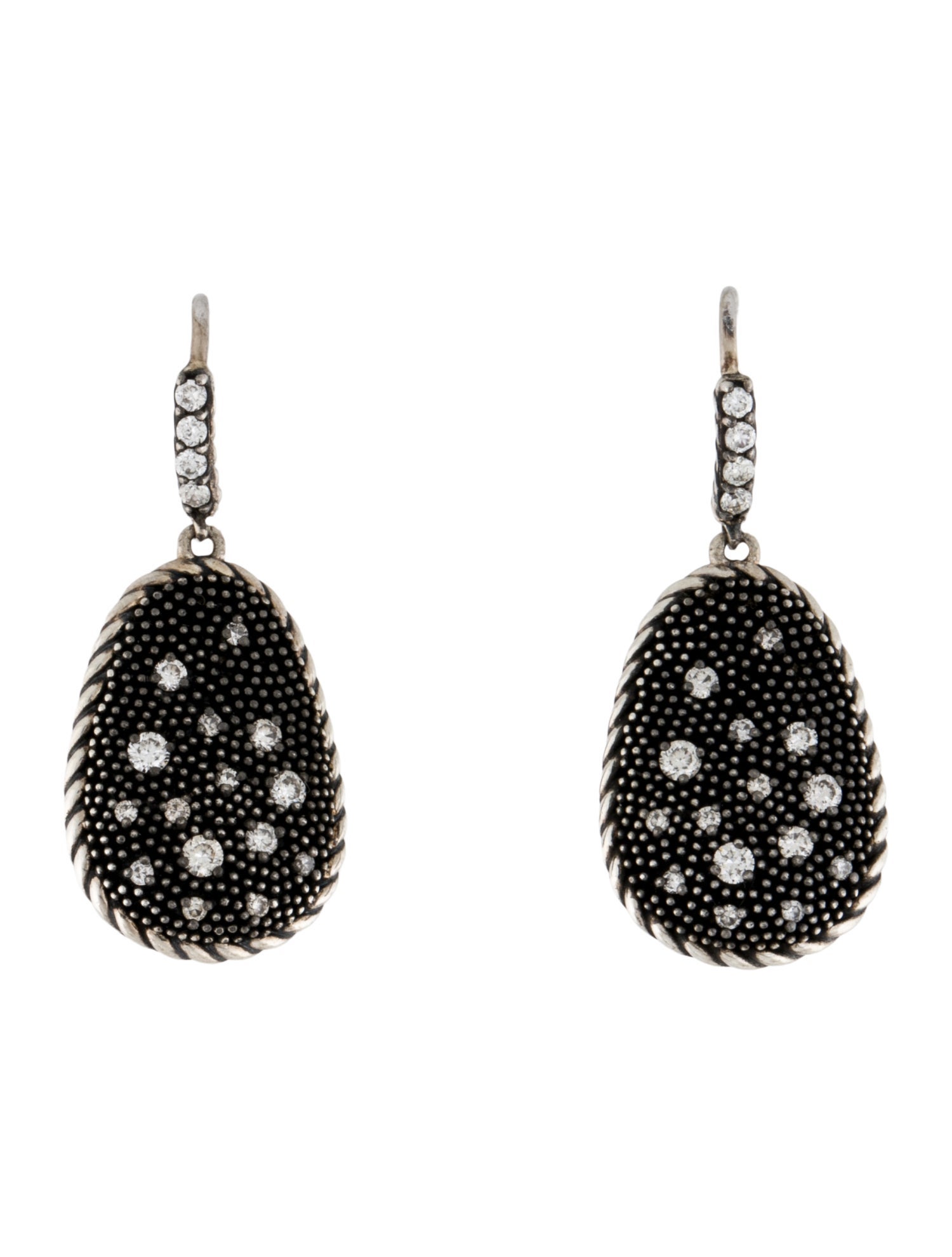 David Yurman Diamond Midnight Mélange Drop Earrings