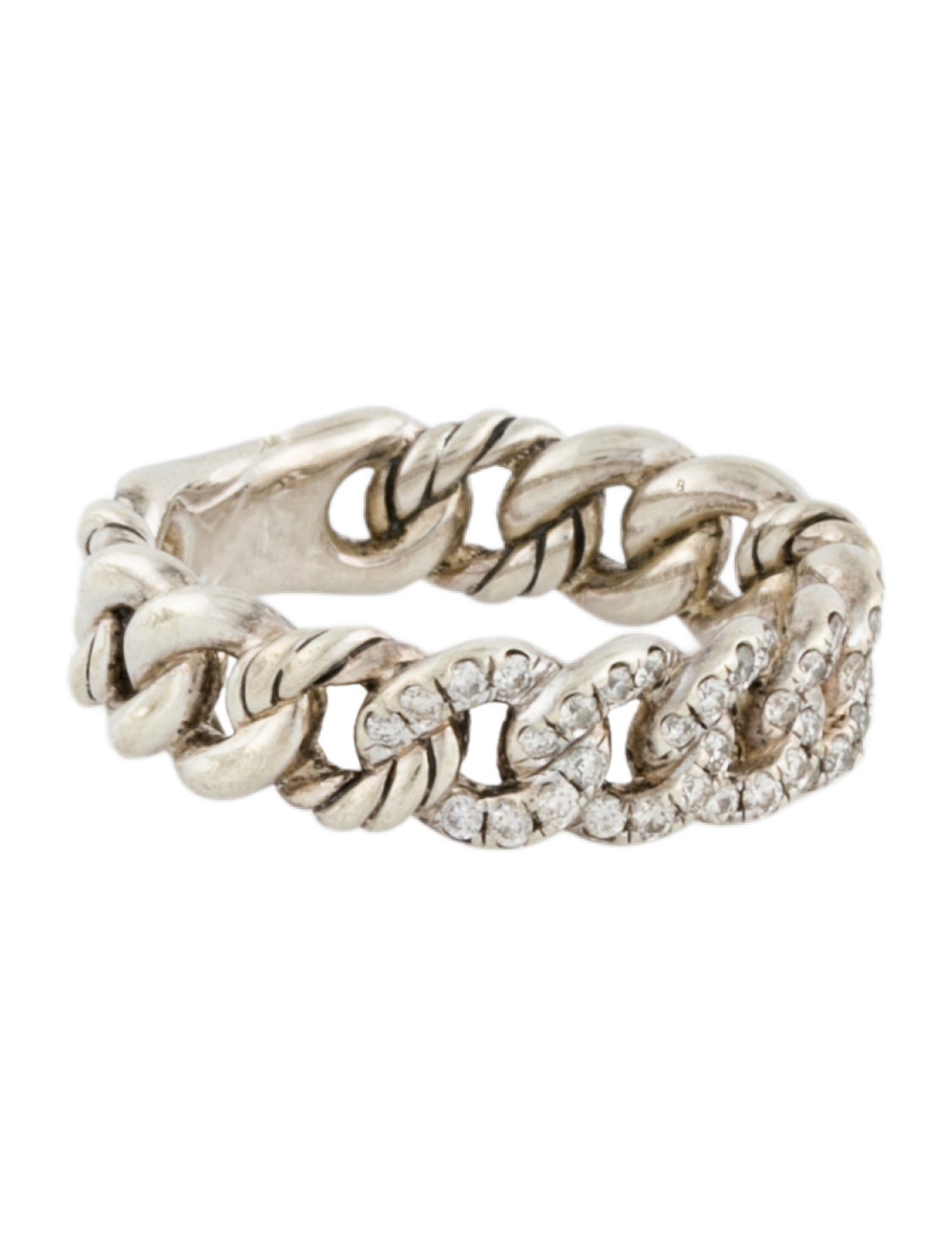 David Yurman Diamond Belmont Curb Link Band