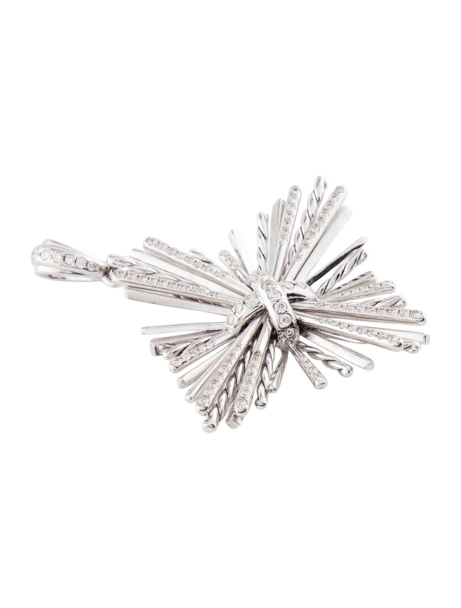 David Yurman Diamond Angelika Four-Point Convertible Brooch Pendant