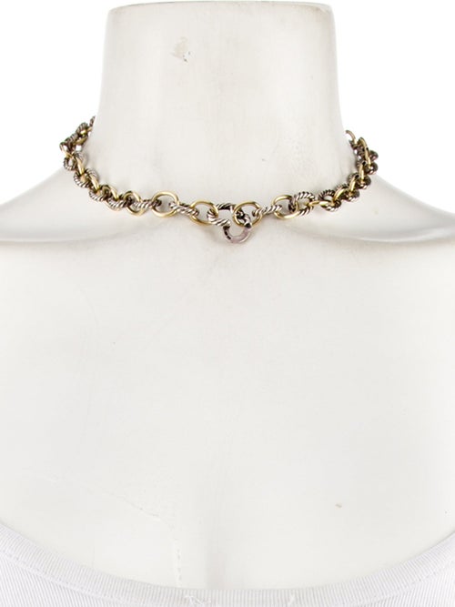David Yurman Two-Tone Oval Link Chain Necklace