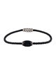 David Yurman Leather & Onyx Station Wrap Bracelet