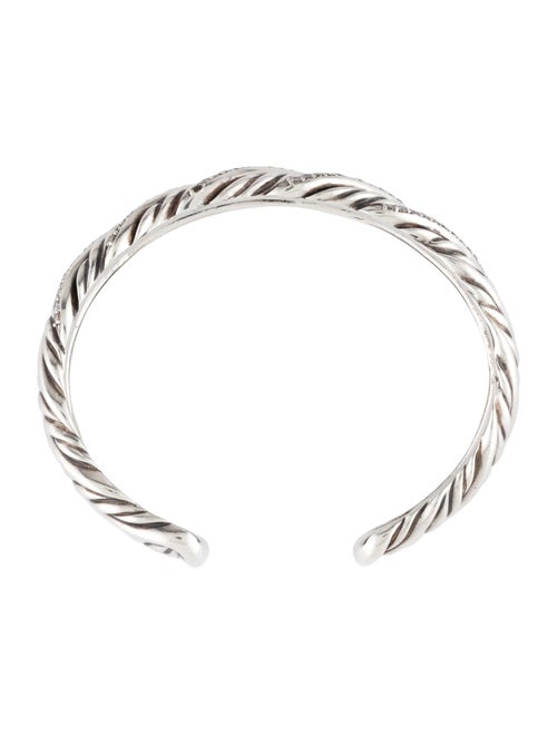 David Yurman 1.38ctw Diamond Sculpted Cable Cuff Bracelet