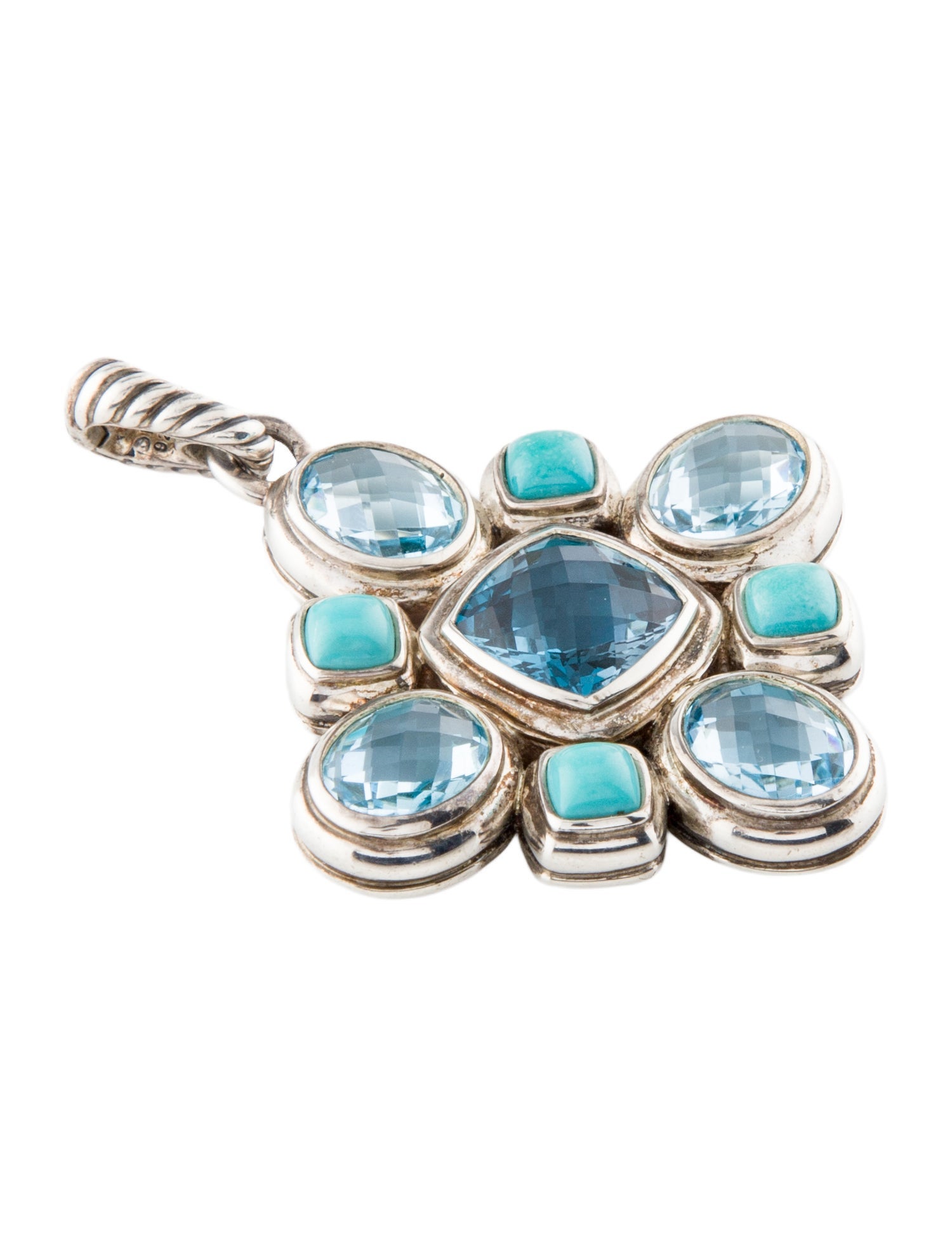 David Yurman Topaz & Turquoise Renaissance Pendant