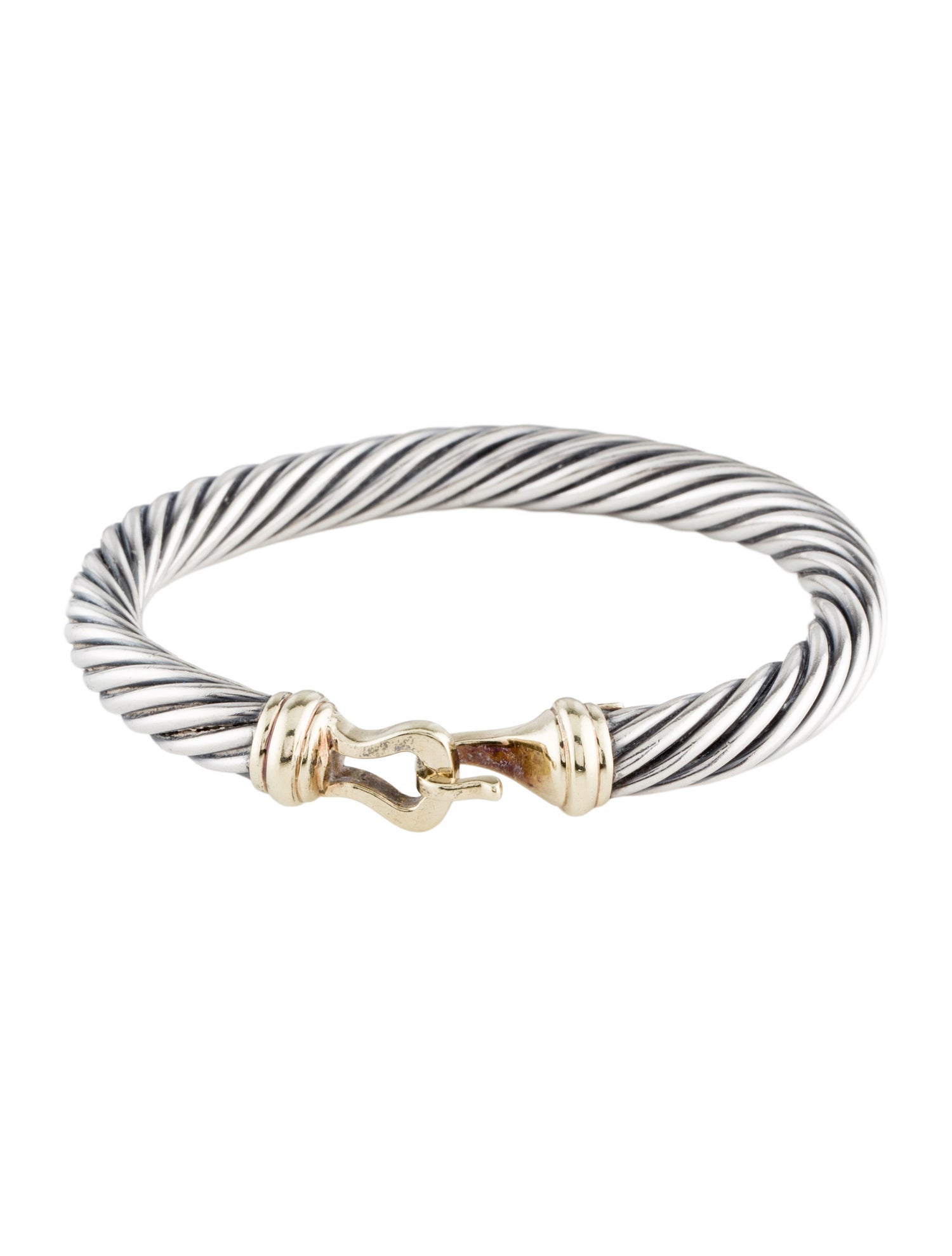 David Yurman Two-Tone Buckle Classic Cable Bracelet