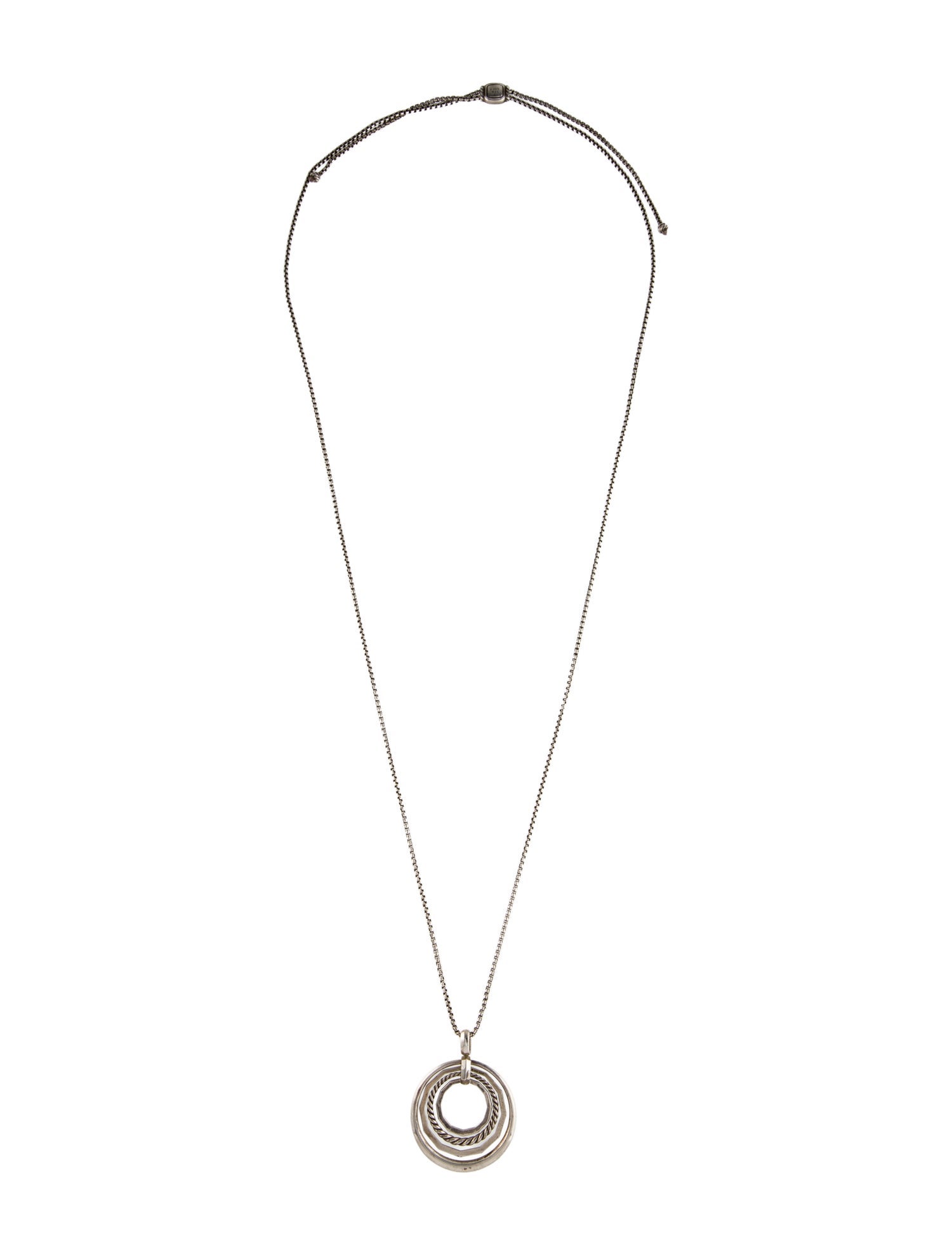 David Yurman Diamond Stax Medium Pendant Necklace