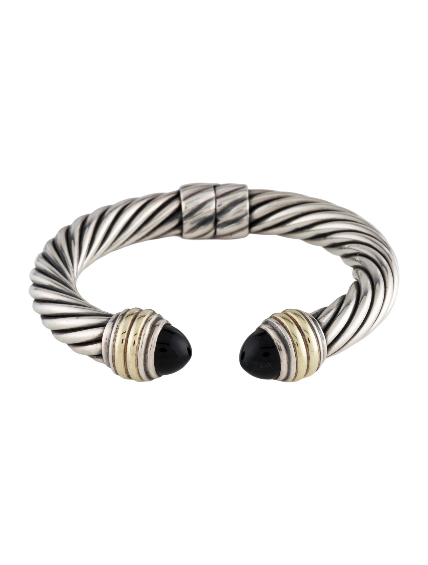 David Yurman Onyx Hinged Cuff Bracelet
