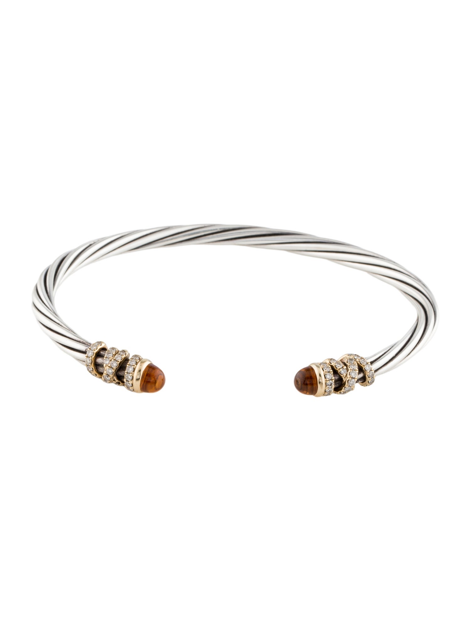 David Yurman Citrine & Diamond Helena Cuff Bracelet